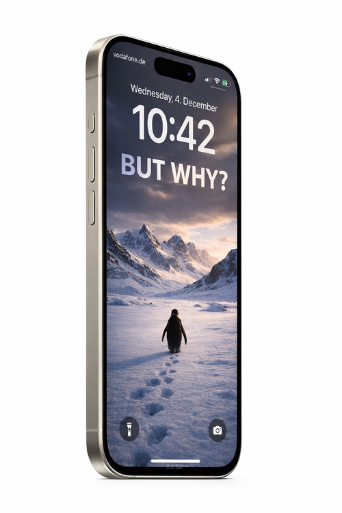 Penguin Heading to Mountains Wallpaper (4k)