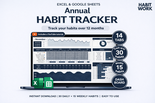 Habit Tracker for Excel & Google Sheets